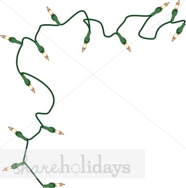 385x388 White Christmas Lights Border Png