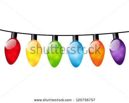 450x358 Christmas Lights Clipart Colorful