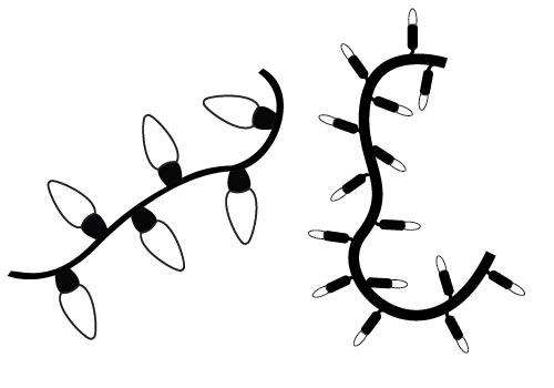 500x350 Drawn Christmas Lights Vector