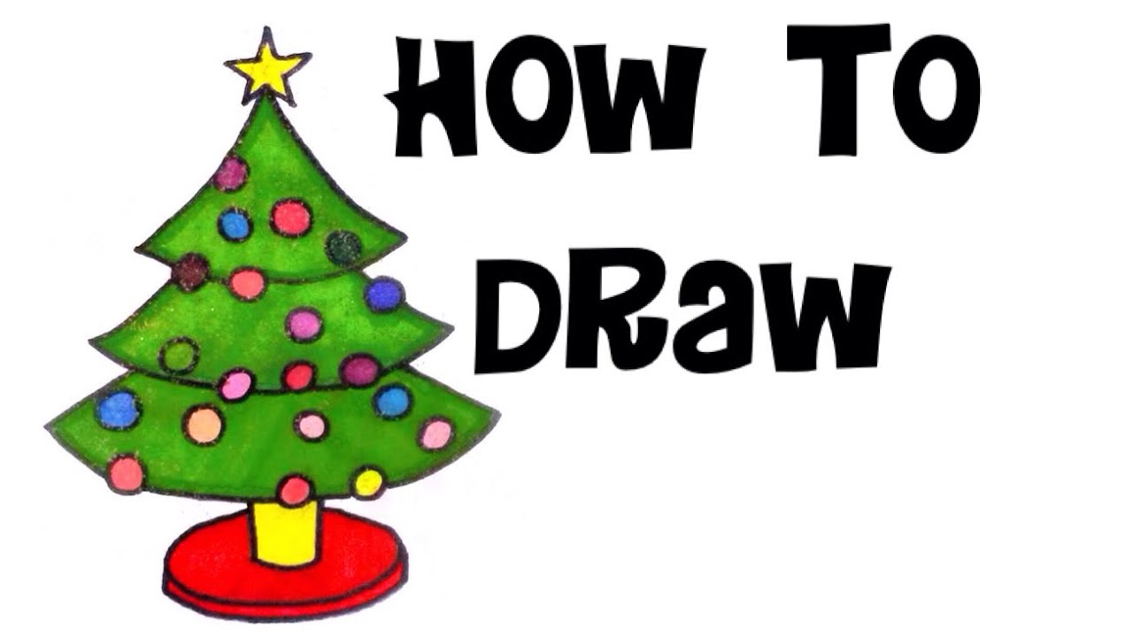 1280x720 Painting Drawing Christmas 2017 Tree Star Lights Coloring Kids