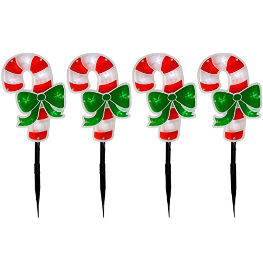 524x524 Werchristmas Candy Cane Pathway Christmas Lights Double Sided, 24