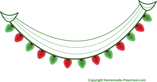 550x290 Christmas Lights Clipart Bright