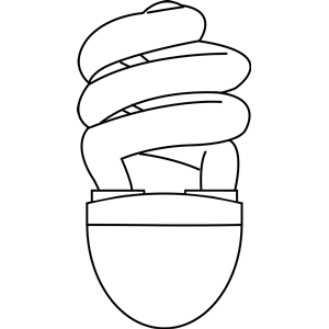 300x300 Flood Light Bulb Outline Clipart Collection