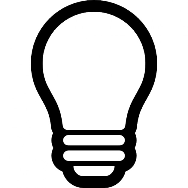 626x626 Light Bulb Outline Icons Free Download