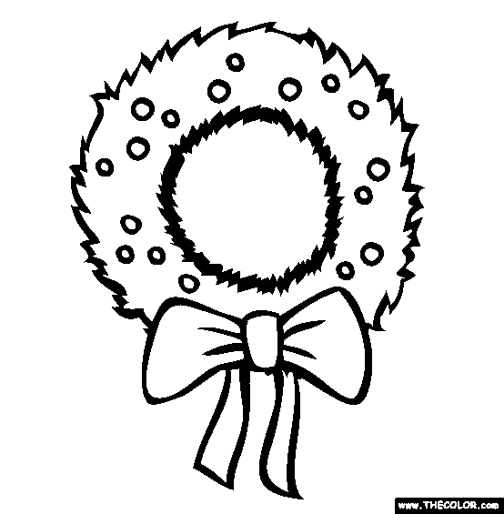 554x565 Line Drawing Christmas Wreath Clip Art Merry Christmas Amp Happy