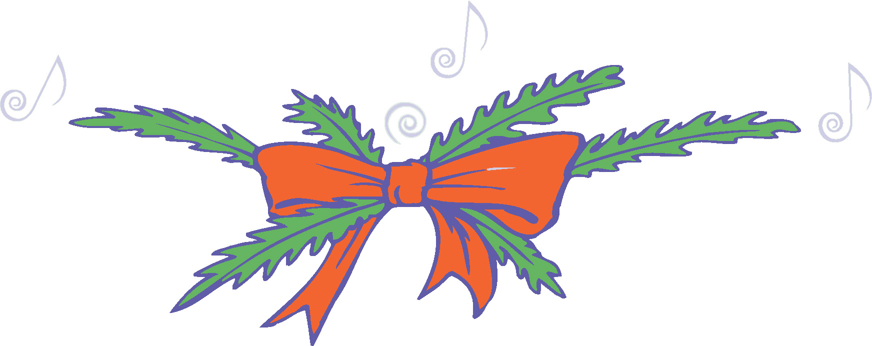 1744x692 Christmas Music Notes Clipart