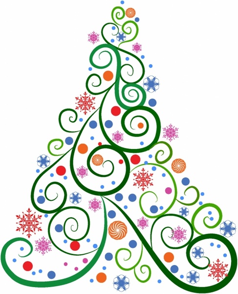 487x600 Christmas Tree Vector Free Vector Download (9,977 Free Vector)
