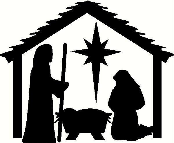 Christmas Nativity Clipart Black And White | Free download on ClipArtMag