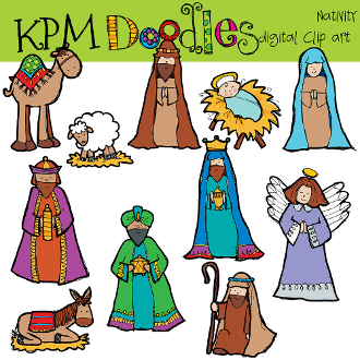 330x330 Nativity Digital Clip Art
