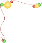 163x165 Christmas Ornament Borders