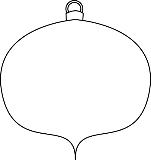 500x528 Black And White Christmas Ornament Clip Art