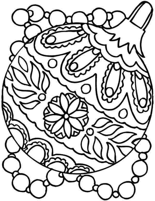 599x777 Free Christmas Ornaments Coloring Pages Printables