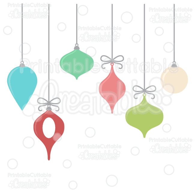 650x650 Hanging Christmas Ornaments Free Svg Cut Files Clipart