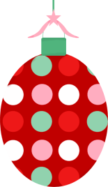 155x268 Red Christmas Ornament Clip Art