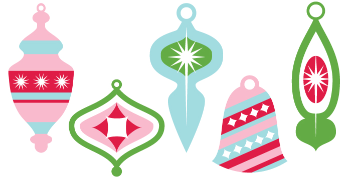 700x366 Vintage Christmas Ornaments Clip Art