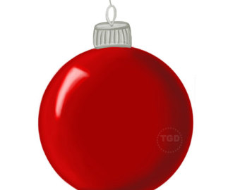 340x270 Christmas Ornaments Clipart Red
