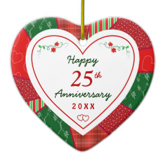 324x324 25th Anniversary Ornaments Amp Keepsake Ornaments Zazzle