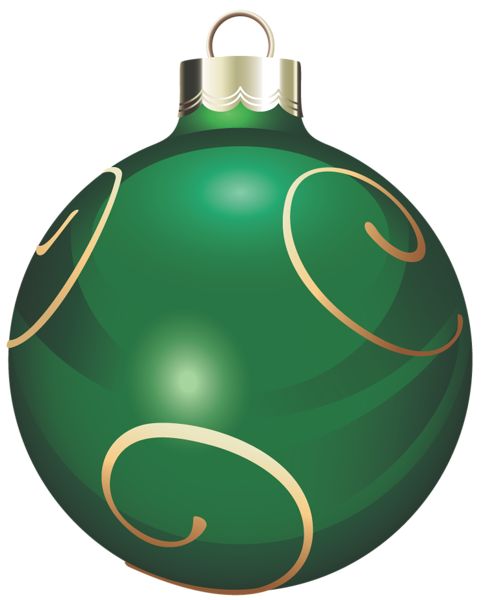 483x600 Red And Green Christmas Ornaments Clipart