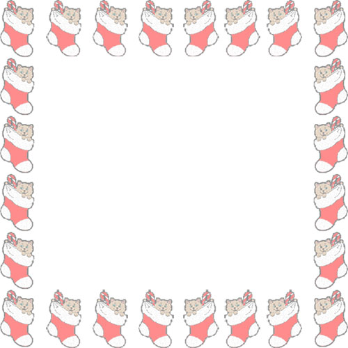 500x500 Border Christmas Stocking Clip Art Merry Christmas Amp Happy New