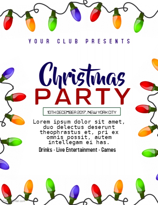 533x690 Customizable Design Templates For Christmas Party Flyer Postermywall