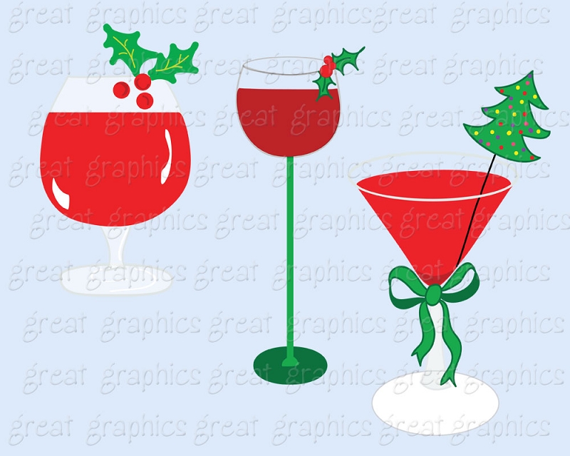 800x640 Christmas Party Cocktail Clipart