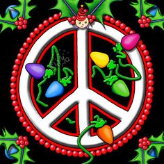 236x236 Christmas Peace Sign Christmas Peace, Hippie