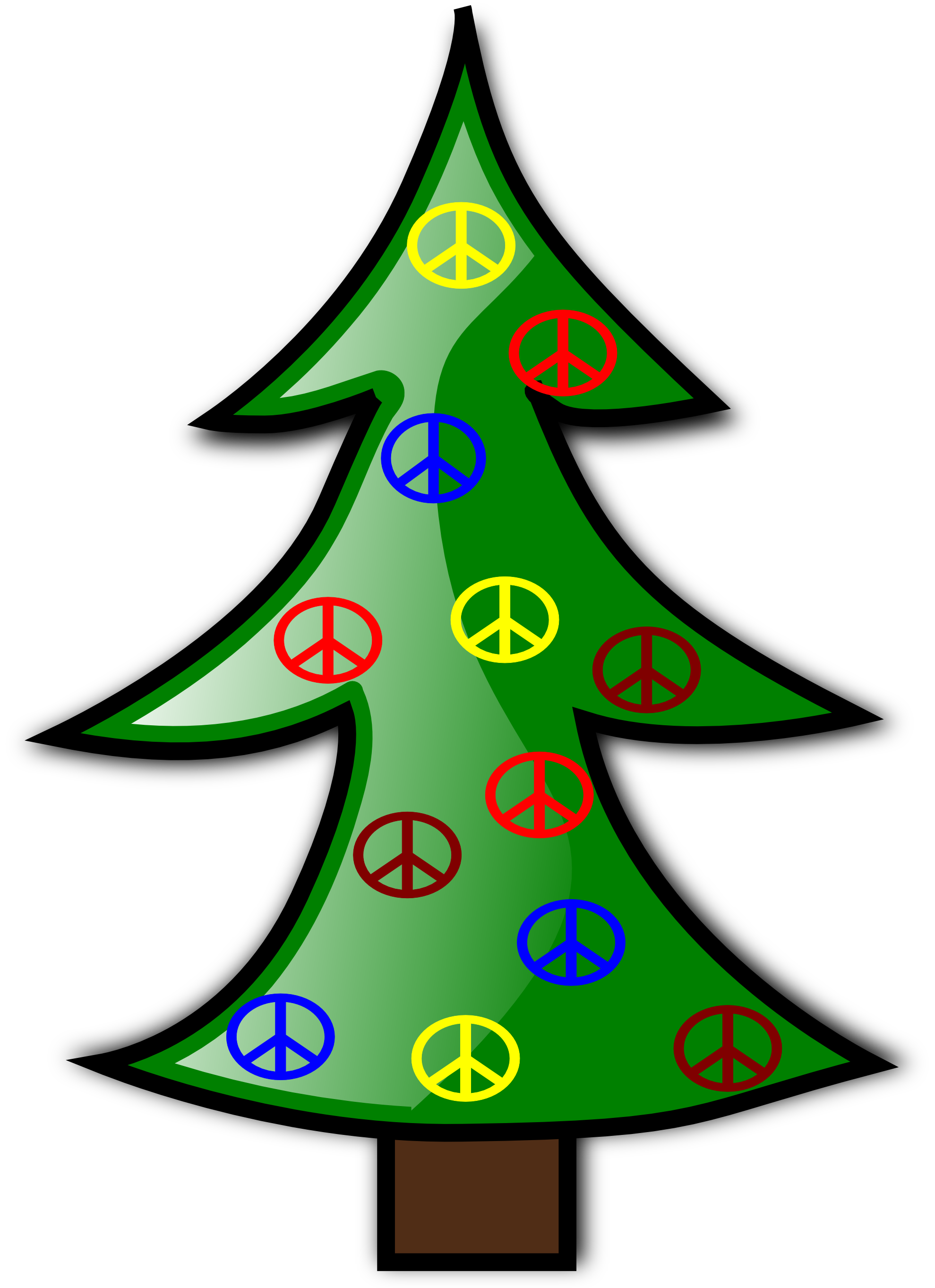 1979x2726 Clip Art Tree Christmas Xmas Peace Symbol Sign Svg