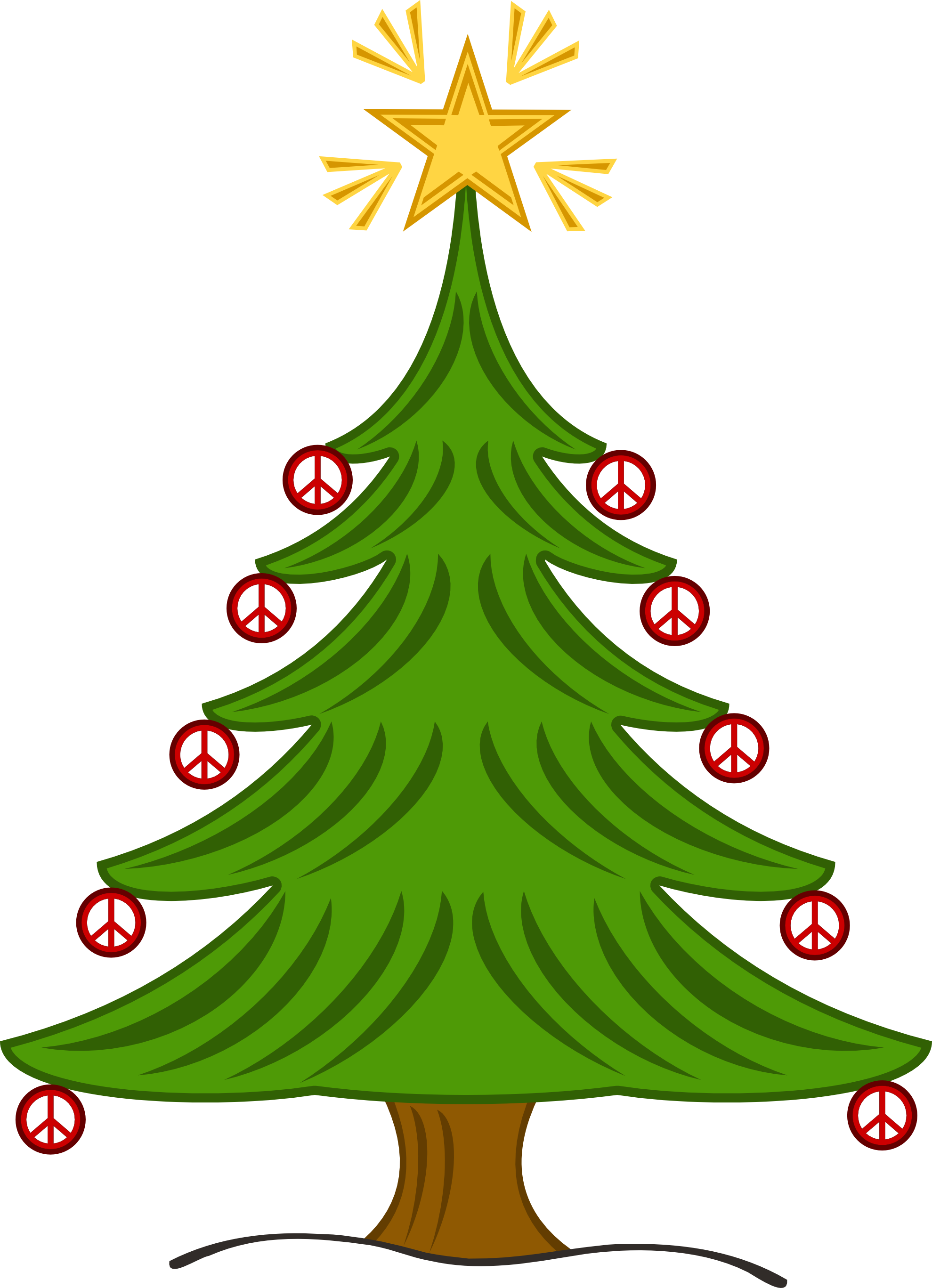 1979x2735 Clip Art Xmas Christmas Tree 14 Peace Symbol