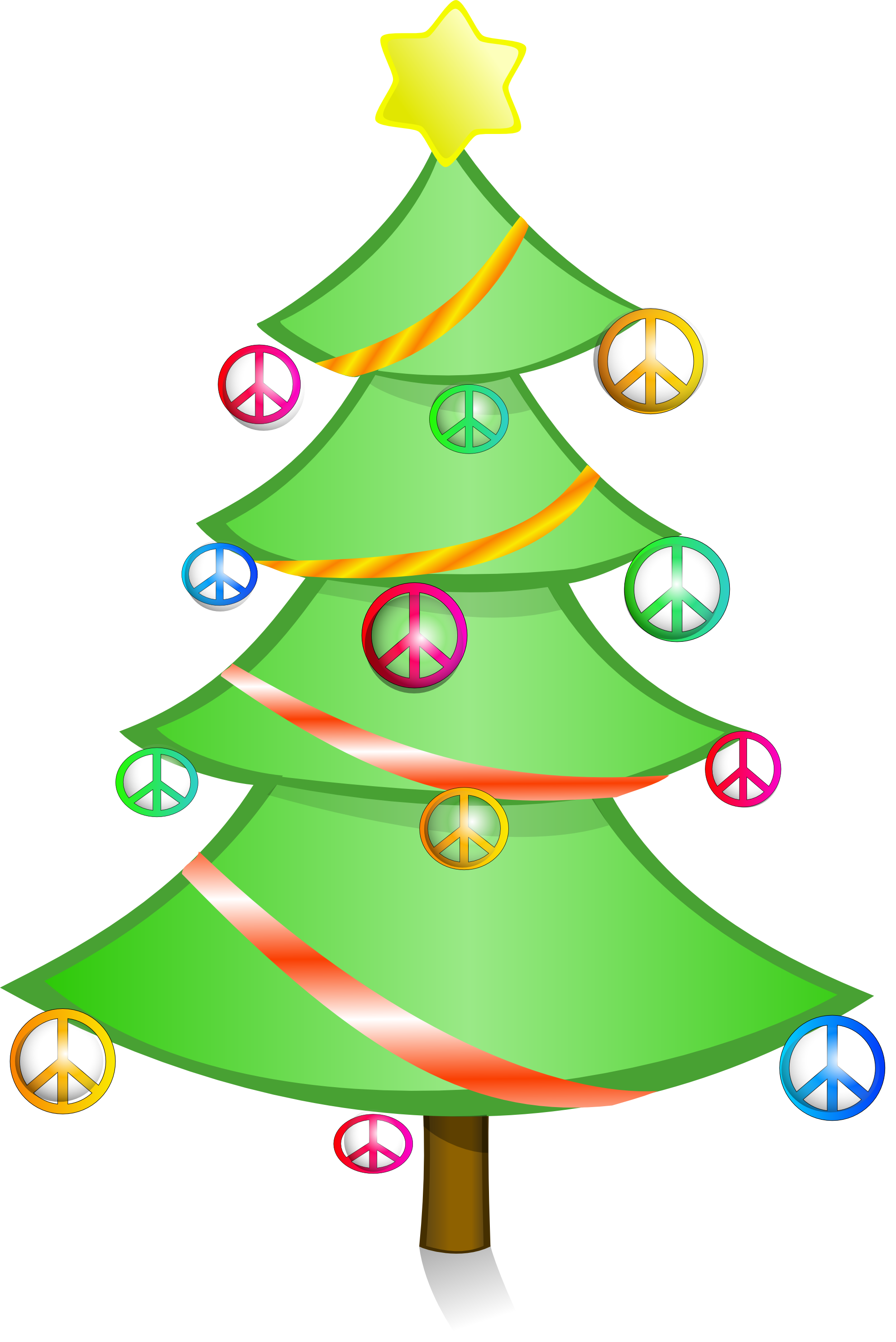 1979x2965 Clip Art Xmas Christmas Tree 9 Peace Symbol