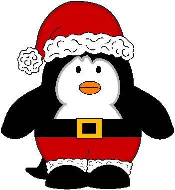 351x381 Christmas Penguin Clipart