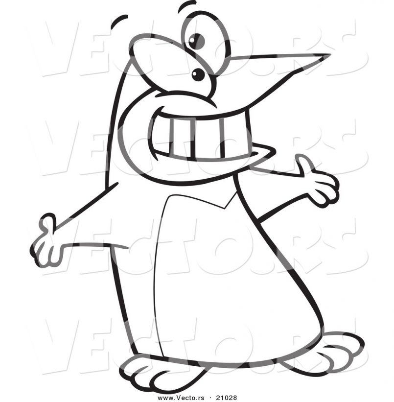 805x821 Coloring Pages Animals Christmas Penguin Coloring Pages Vector