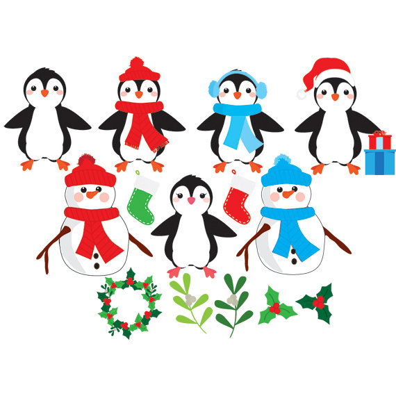 570x570 Penguin Clipart Christmas Clip Art Penguins Snowman