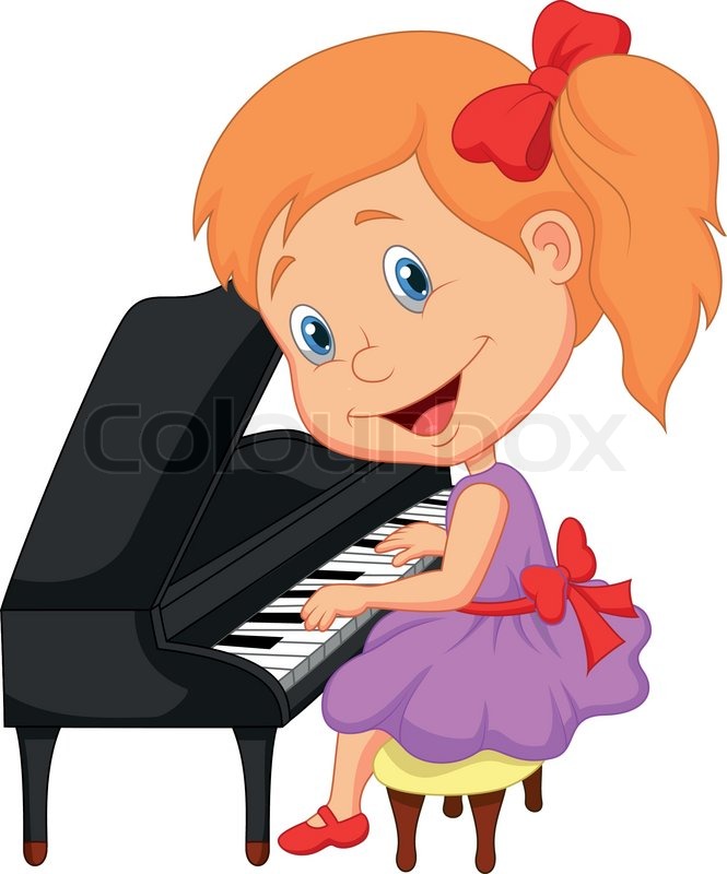 665x800 Vector Illustration Isolated Of Cartoon Piano Old, Classical