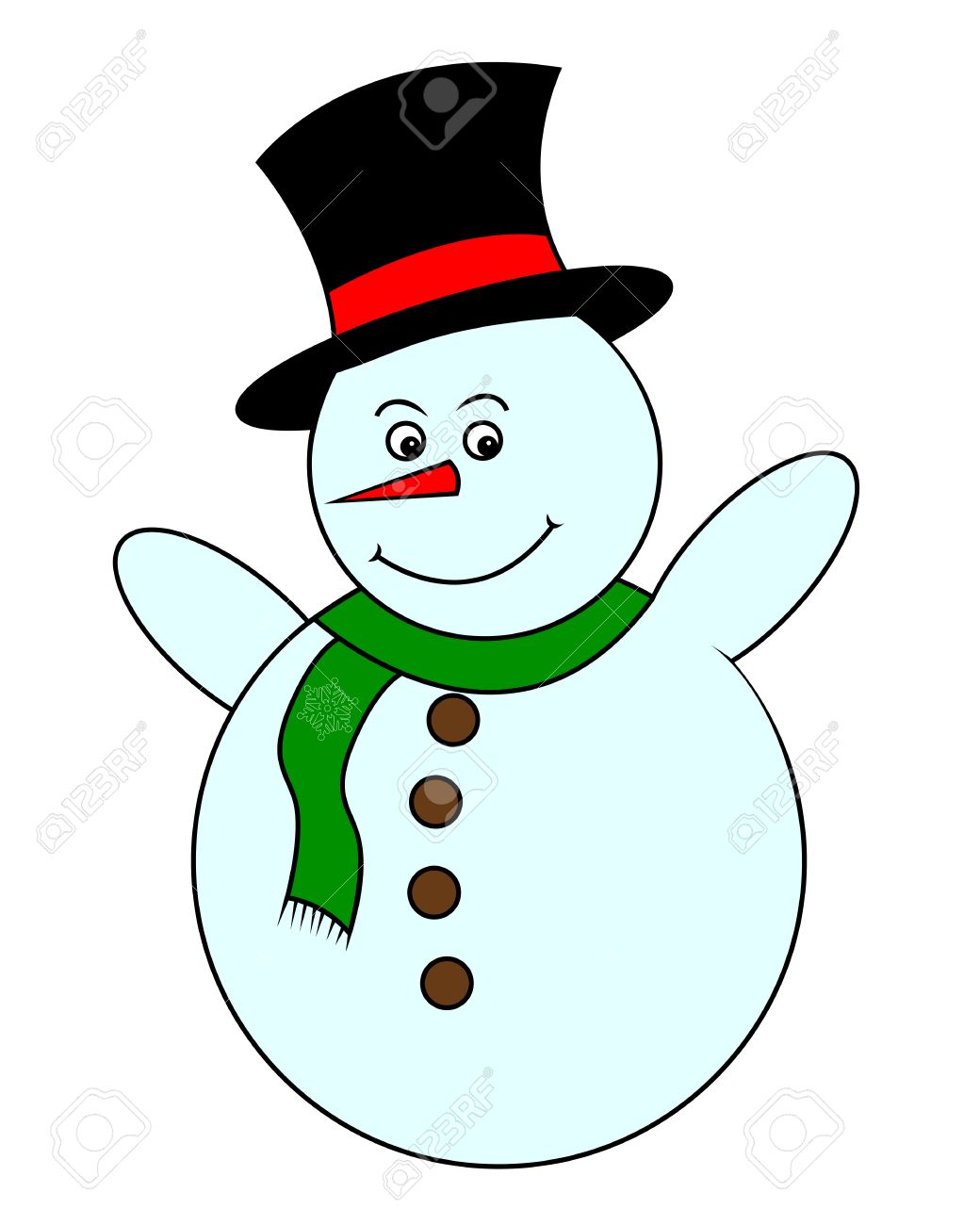 1040x1300 Drawing Christmas Snowman In Black Hatnd Green Scarf On