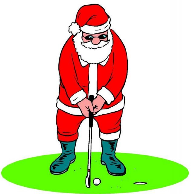 631x640 Christmas Golf Clipart