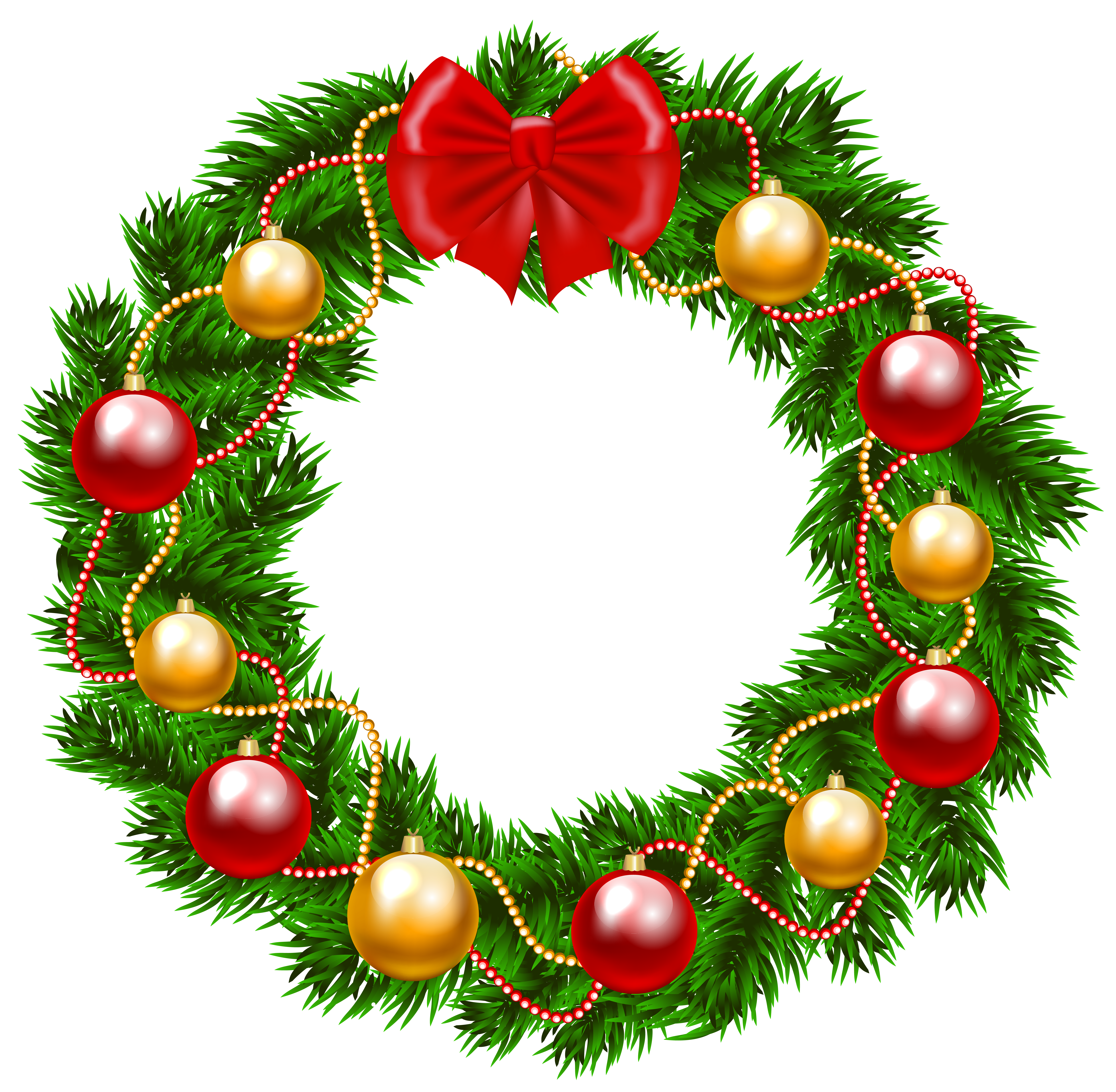 6129x5999 Christmas Wreath Png Clipart Imageu200b Gallery Yopriceville