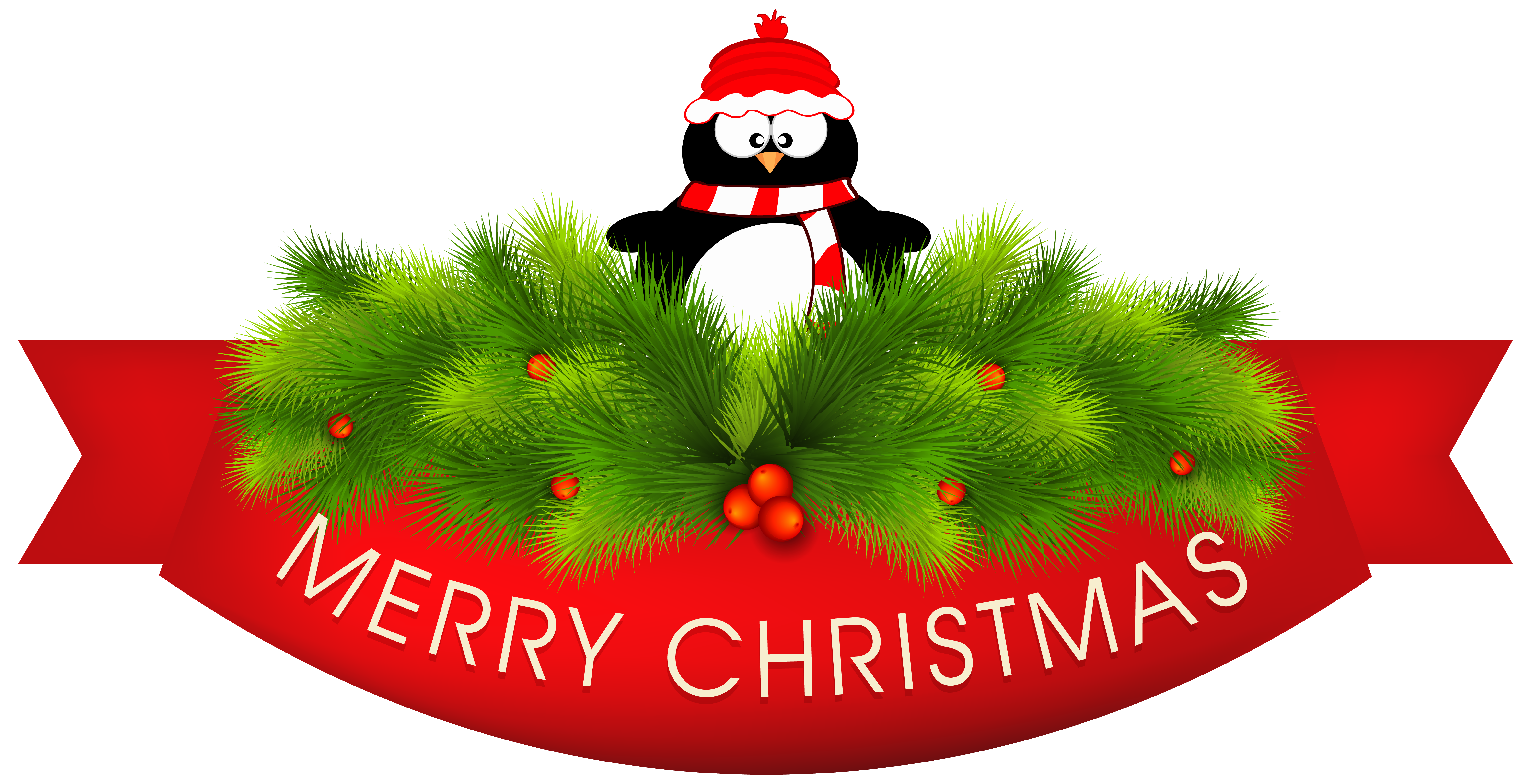 6256x3208 Merry Christmas Decor With Penguin Png Clipart Imageu200b Gallery