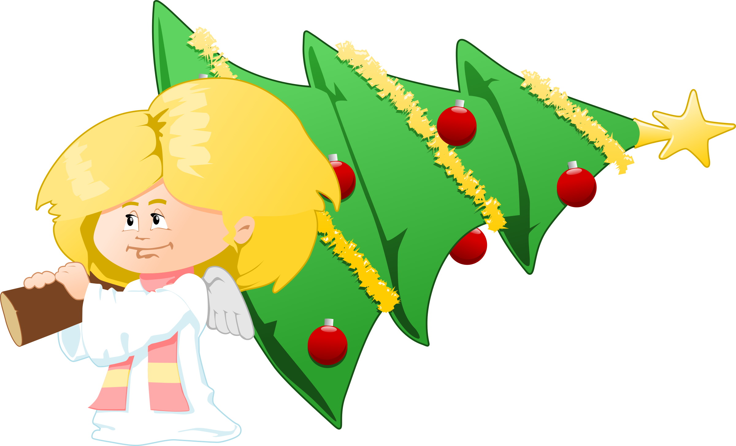 2400x1454 Christmas Angel Png Clipart Png Mart