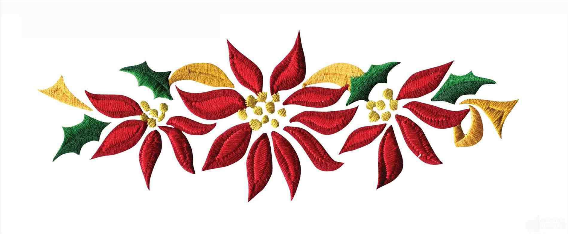 1899x784 Christmas Poinsettias Clipart Cheminee.website