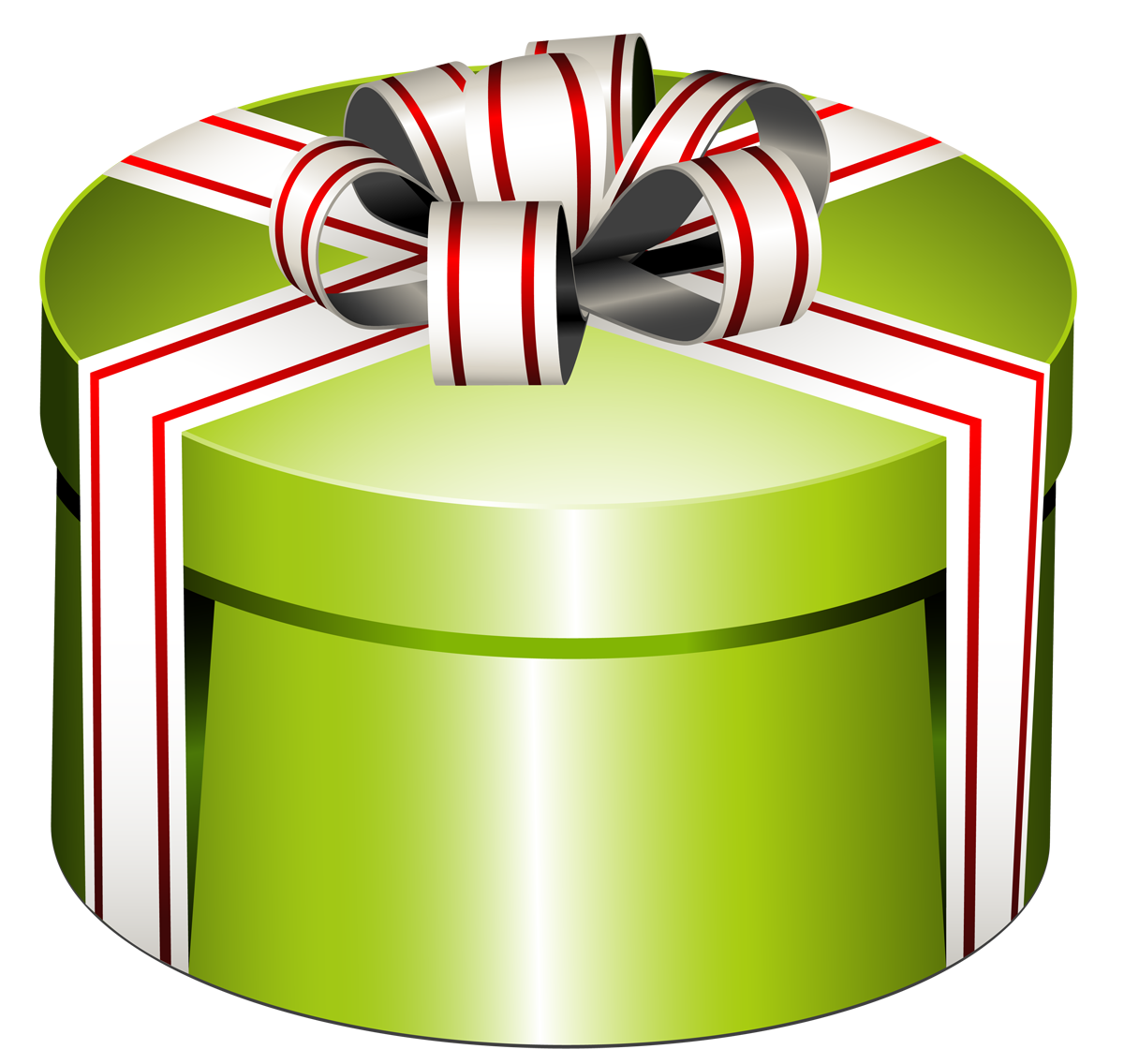 1200x1136 Green Round Present Box With Bow Png Clipartu200b Gallery