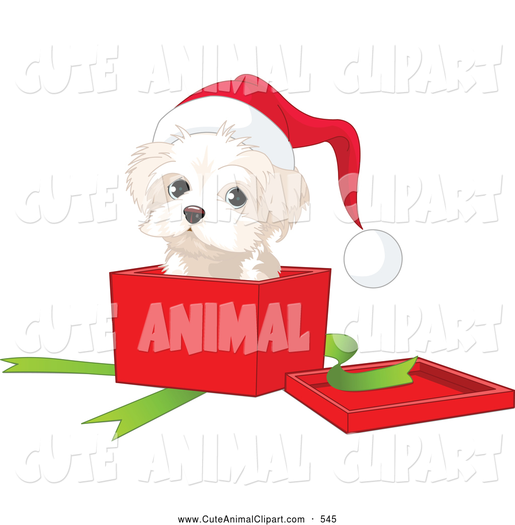 1024x1044 Vector Clip Art Of A Puppy Sitting In A Christmas Gift Box By