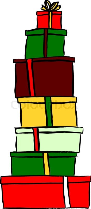349x800 Gift Clipart Stack Christmas Presents