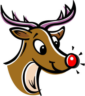 300x340 Rudolph Christmas Clipart