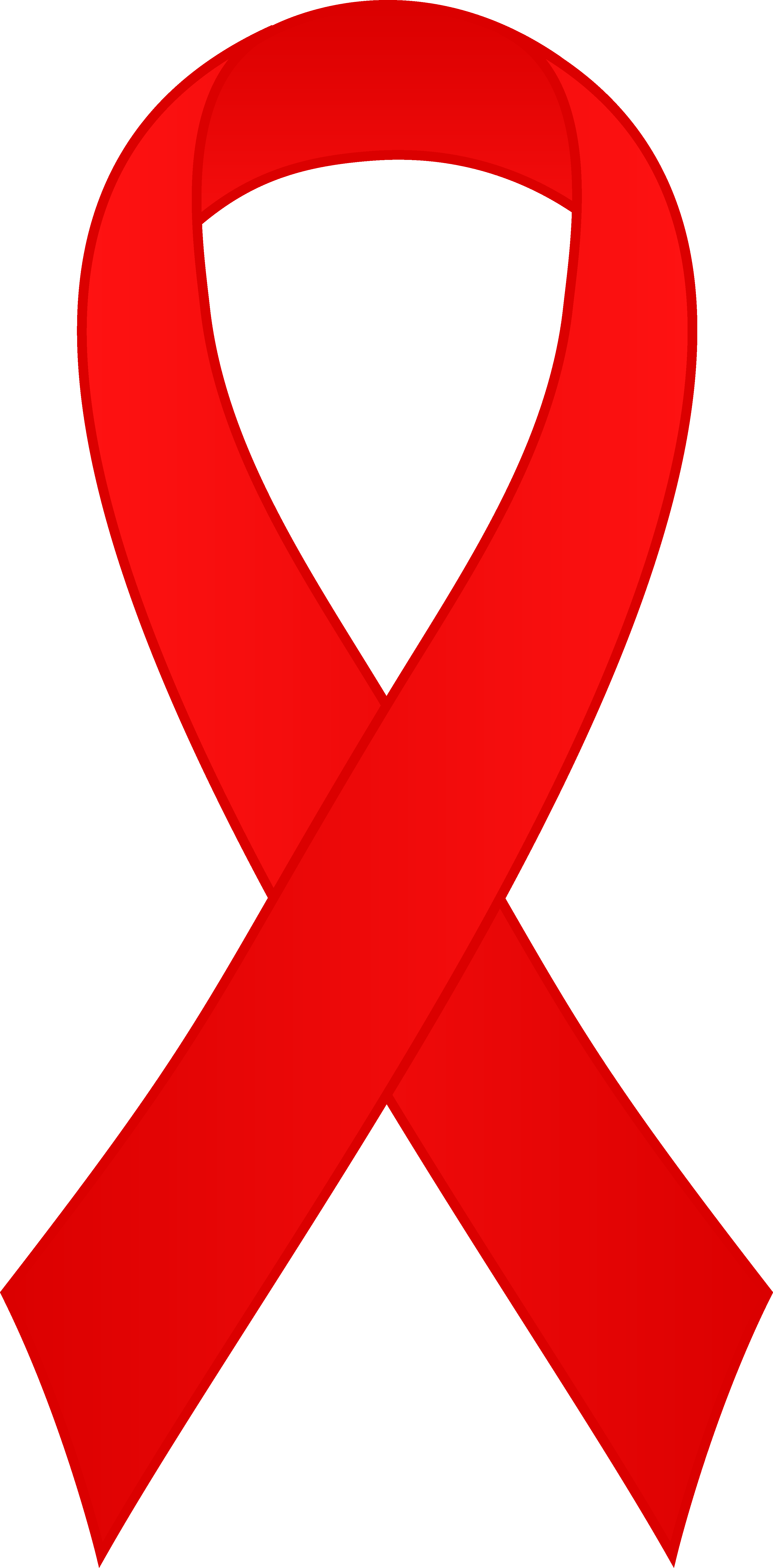 3337x6766 Clipart Red Ribbon