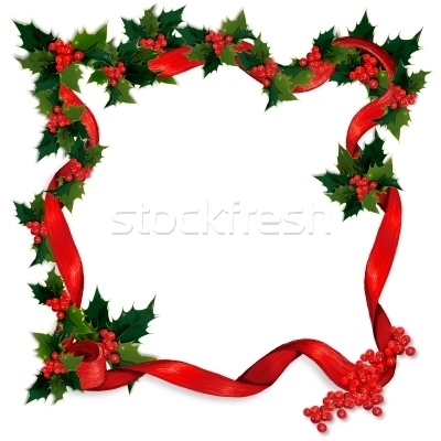 400x400 Christmas Ribbon Border Clip Art