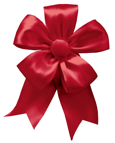 401x500 Caspari Solid Red Christmas Ribbon Bow