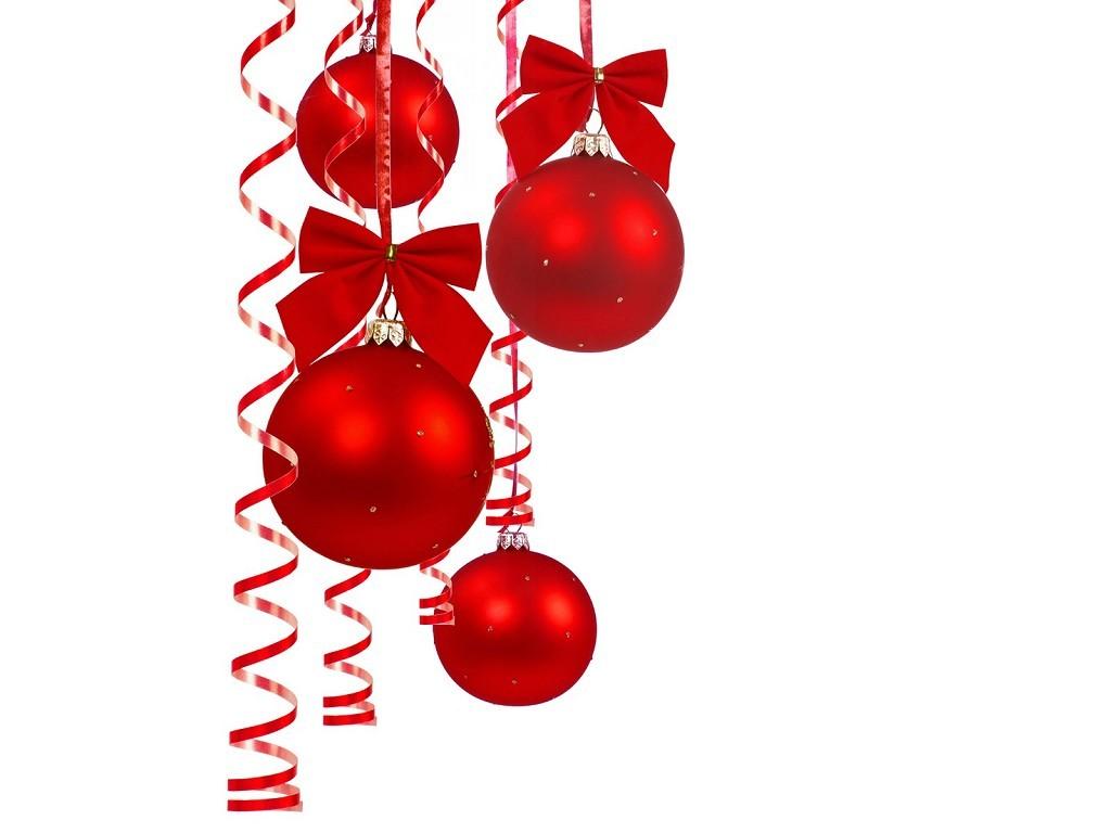 1024x768 Red Christmas Ball's Amp Ribbon Clipart Panda