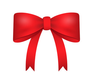 300x271 Christmas Ribbon Bow Royalty Free Stock Image
