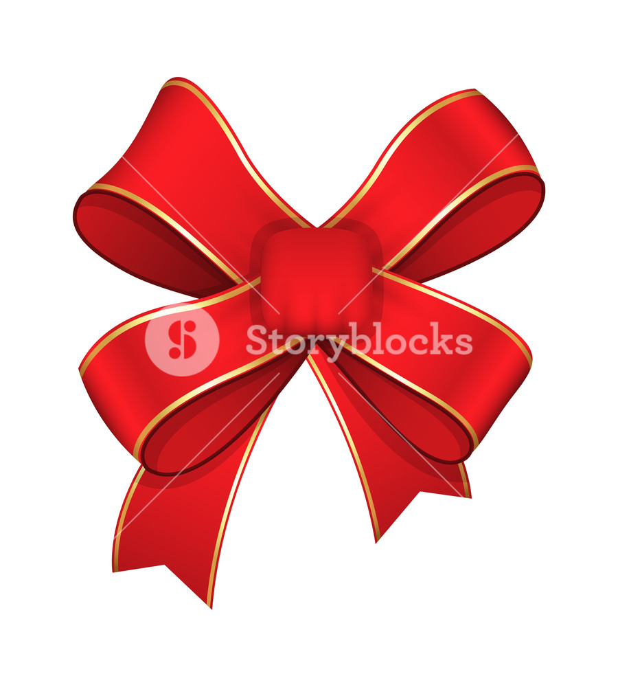 900x1000 Christmas Ribbon Bow Vector Royalty Free Stock Image