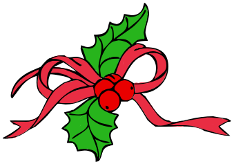 339x237 Ribbon With Holly Red